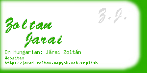 zoltan jarai business card